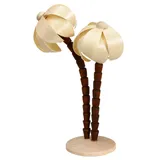 Miniaturfiguren Palmenoase 2 Palmen auf Sockel natur Höhe 11,5 cm NEU Palme Blum