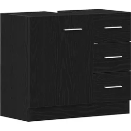 vidaXL Waschbeckenunterschrank 63 x 54 x 30 cm Schwarz