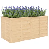 Outsunny Hochbeet Holz 152 x 77 x 77 cm Natur