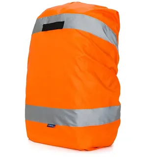 AYKRM Rucksackschutz Schultasche Regenschutz Regencape Rucksackcover Sicherheitsüberzug Reflektorüberzug (Orange, 20-40L)