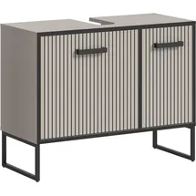 WELLTIME Waschbeckenunterschrank LOCRI 2 Türen 80 x 63 cm Schwarz