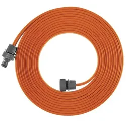 Schlauch-Regner, orange, komplett mit Armaturen, Länge 7,5 m - orange