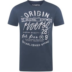 riverso Tshirt Herren Baumwolle Regular Fit RIVLeon Regular Fit Blau S