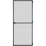 Schellenberg 70931 Fliegengitter Balkontür, Insektenschutz Tür Action 100 x 210 cm geteilt, 14 mm Einbautiefe, anthrazit