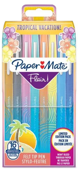 Papermate Flair Filzstift Medium Mehrfarbig 16 Stück(e)