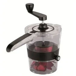 GEFU Spiralfix Schneidemaschine Manuell Schwarz, Transparent Edelstahl