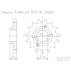 ESJOT Kettenritzel, 15 Zähne