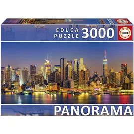 Educa New York Skyline. Panorama Puzzle 3000 Stücke - Multicolor | One Size