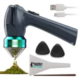 Mamba Grinder Metal Green 1Gr. Elektrische Gewürzmühle, Herb Crusher, USB Aufladbar, mit Dosierhilfe und Trichterkopf zum einfachen Befüllen - Vor der Verwendung vollständig aufladen