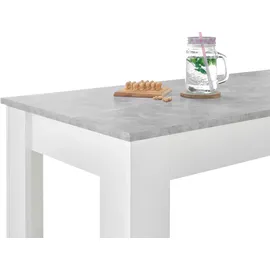Stolkom Modesto Bartisch 115 x 103 x 50 cm Beton/Weiß