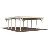 Doppel-Carport 600 x 762 cm naturbelassen