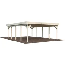 Palmako Karl Doppel-Carport 600 x 762 cm naturbelassen