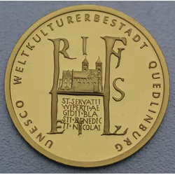 Goldmünze 100 Euro Quedlinburg 2003  Unesco-Weltkulturerbe (Deutschland)