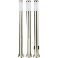 ETC Shop 3er Set Außen LED Steh Lampen Terrassen