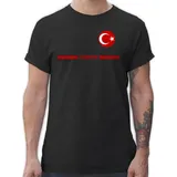 Shirtracer T-Shirt Türkei Trikot Wappen, Türkiye mit Stolz, Türkisches Fan-Motiv 2026 Fussball WM Fanartikel schwarz S