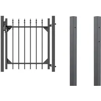 GAH Alberts Zauneinzeltür Set Chaussee 0,1 x 1 m anthrazit