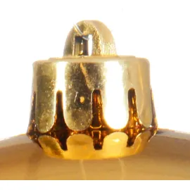 buttinette Weihnachtskugel aus Kunststoff, gold, 14 cm Ø