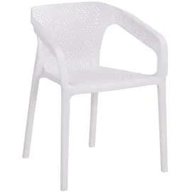 Homestyle4u Gartenstuhl 2er Set in Weiß 2694