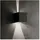 Zafferano Cubetto Wandleuchte LED quadratisch IP54 6,5 W dimmbar dunkelgrau