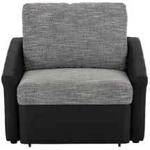 Home Affaire Schlafcouch Kunstleder 2-Sitzer Schwarz