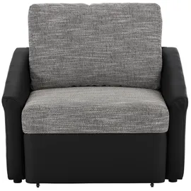 Home Affaire Schlafcouch Kunstleder 2-Sitzer Schwarz
