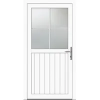 Kunststoff Nebeneingangstür nach Maß "FERNANDA" 60 mm Weiß RAL 9016 beidseitig innen öffnend DIN rechts