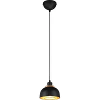 Trio Punch 1-flg. 40W 1x E27 60 cm schwarz matt/goldfarbig