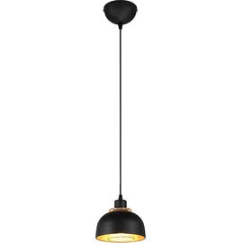 Trio Punch 1-flg. 40W 1x E27 60 cm schwarz matt/goldfarbig