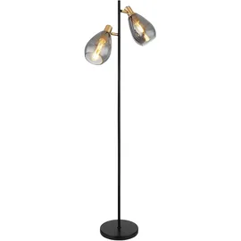 GLOBO Stehleuchte Retro 34x25x160 cm 2x E27 schwarz