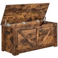 VASAGLE Truhenbank Vintage Braun 100 x 40 x 46 cm