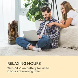 Blumfeldt Mystic Tree Solarbrunnen, LED-Beleuchtung, Polyresin| Dunkles Holz