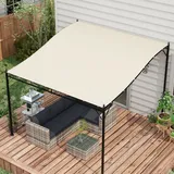 Outsunny Ersatzdach für Pergola 297x243cm Sonnensegel für 3x 2,5m Pavillon Beige