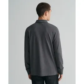 GANT REG CONTRAST PIQUE Langarmshirt grau XL