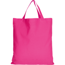 10er Pack Baumwolltasche - 28 Farben | mit zwei kurzen Henkeln | 38x42cm, pink, 25 Stück