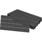 UISEBRT 24 Stück WPC Fliese 30X60cm WPC Klickfliese 4qm Balkonfliesen Terrassenfliesen Holzoptik Fliese Terrassendielen Balkon, Anthrazit - Schwarz