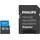 Philips microSDXC Ultra Pro 256GB Class 10 UHS-I V30 + SD-Adapter