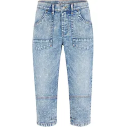 bonprix Capri-Komfort-Stretch-Jeans, blau, 54, mit Baumwolle