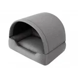 Hobbydog Hundehütte Hundehütte Hundehöhle Hundekorb Katzehütte Hundebett Katzenhöhle grau R2 (82 x 58 cm)