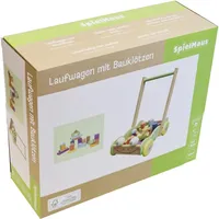 Vedes SpielMaus Holz Laufwagen mit Bauklötzen, 20 Stück