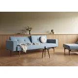 Innovation Living Schlafsofa mit Armlehnen Splitback Styletto dunkel Stoff Light Blue