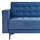 Beliani Modul Eckschlafsofa 4-Sitzer ABERDEEN Samtstoff Blau linksseitig