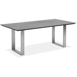 Niehoff Tisch Noah Profilkufe Edelstahl - 220 x 95 cm HPL Beton-Design
