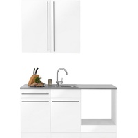 wiho Küchen Küchenzeile »Chicago«, wahlweise mit E-Geräten, Breite 160 cm weiß