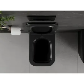 Mexen Madox WC-Becken mit WC-Sitz Schwarz Matt