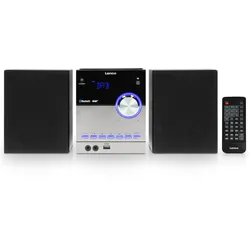 LENCO Microanlage "MC-150 Micro Stereoanlage mit DAB+, FM, CD, BT, USB", schwarz, B:31,1cm H:22,3cm T:33,6cm, Radios