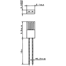 yageo nexensos 32208286 M1020 PT1000 Temperatursensor -70 bis +500°C 1000Ω 3850 ppm/K radial