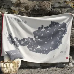 David Fussenegger Wohndecke Luca 'Austria' 140 x 200 cm Rohweiß