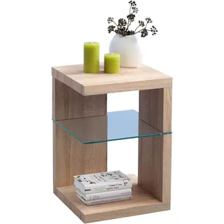 M2 Kollektion Beistelltisch Domingo Holzoptik Braun Eiche Sonoma