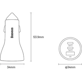Baseus Golden Contactor Pro C+C+U 65W Dunkelgrau