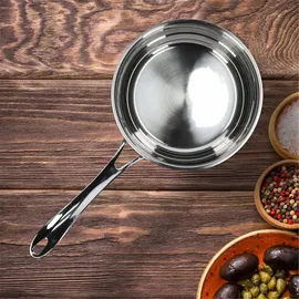 Kadax Stielkasserolle "Ventre", Stieltopf aus Stahl, mit langem Stiel, 1,8 L